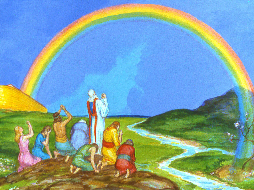 Bible covenants: Noah sees a rainbow